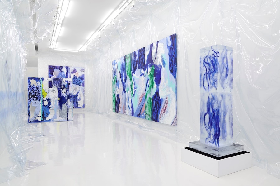 Donna Huanca WET SLIT exhibition Simon Lee London 2020