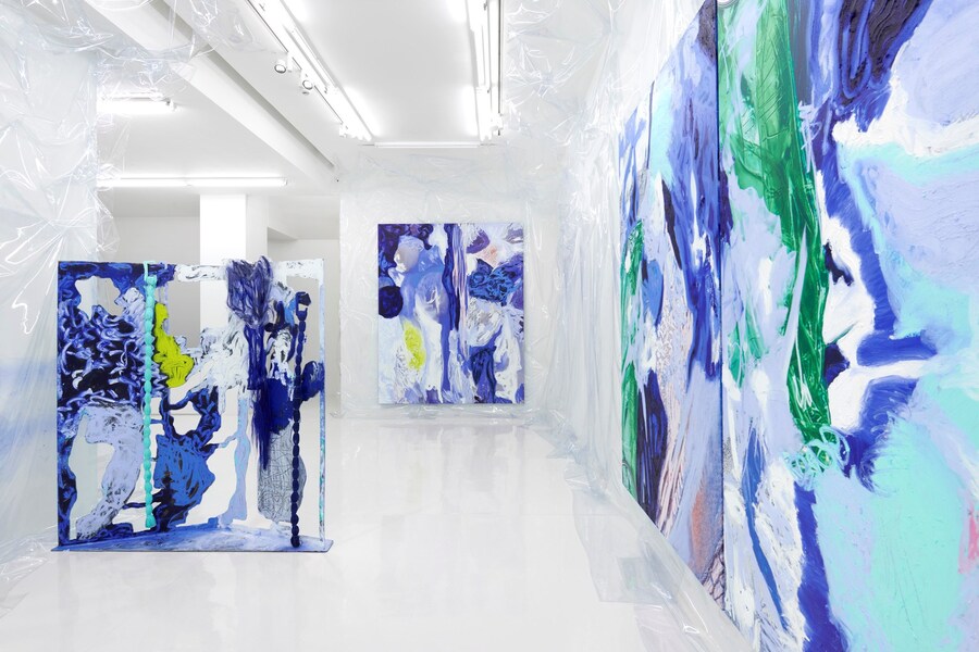 Donna Huanca WET SLIT exhibition Simon Lee London 2020
