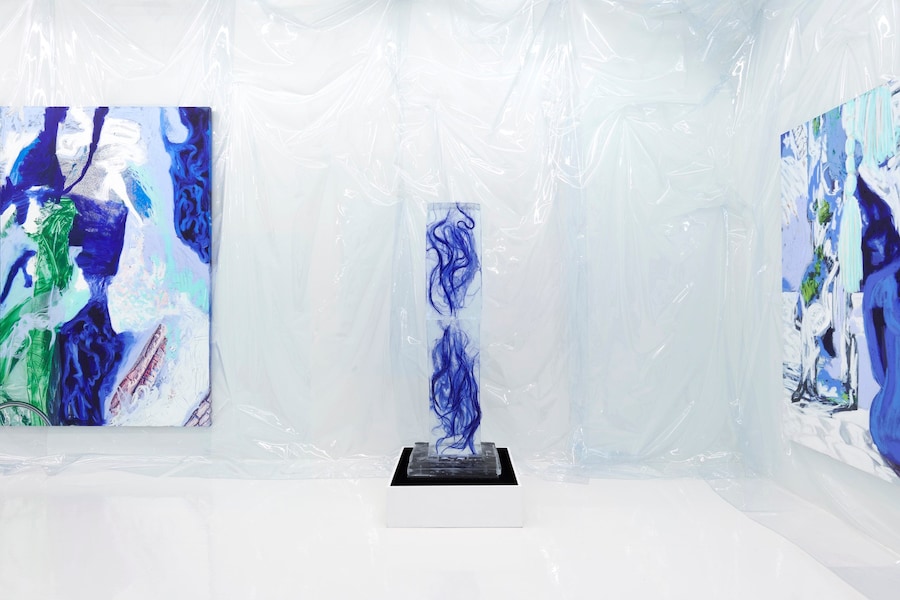 Donna Huanca WET SLIT exhibition Simon Lee London 2020