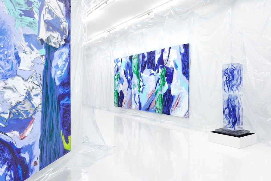 Donna Huanca WET SLIT exhibition Simon Lee London 2020