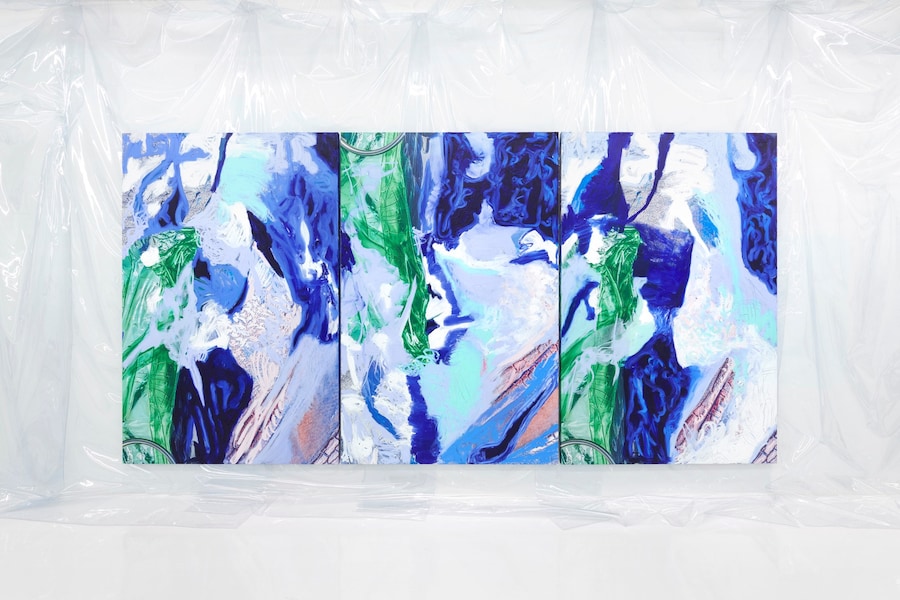 Donna Huanca WET SLIT exhibition Simon Lee London 2020