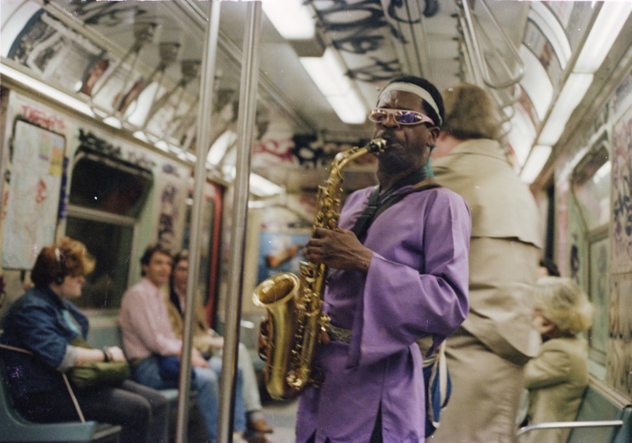 5_Jamel Shabazz_Saxophone Man, Brooklyn, NYC 1985_