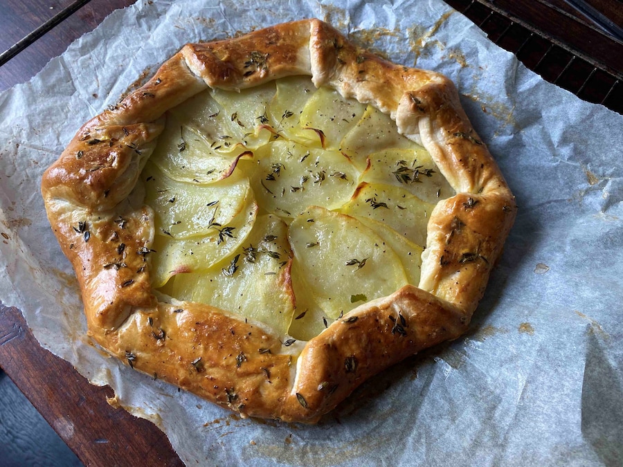 Cooking with Max Rocha Potato and Onion Galette AnOther