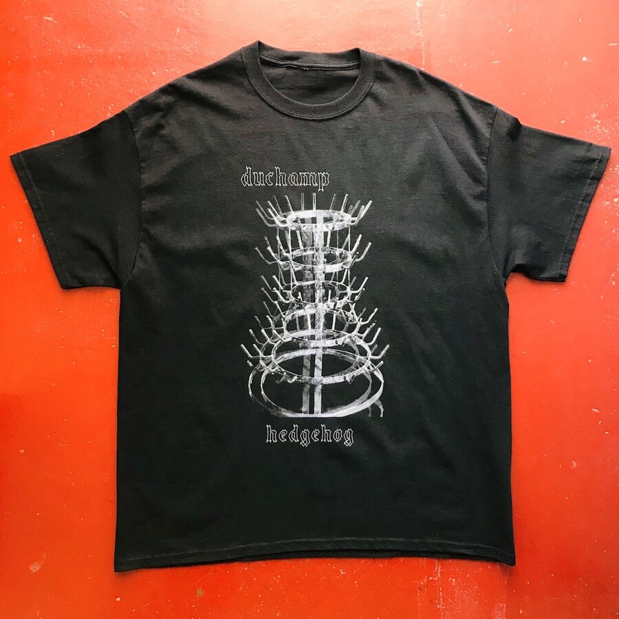 Duchamp Hedgehog T red background
