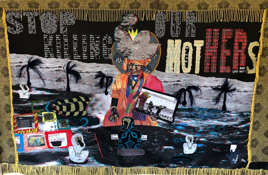 Giggs Kgole, Boshielo, Anaglyph, Oil, Acrylic fabr