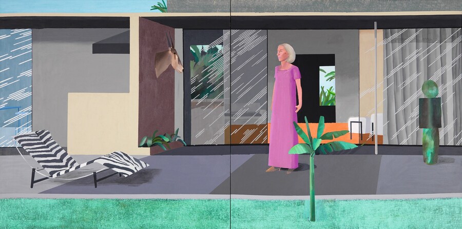 David Hockney, Beverly Hills Housewife, 1966-67, acrylic on 