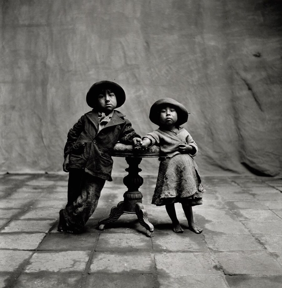 Cuzco Children, 1948, gelatin silver print by Irving Penn