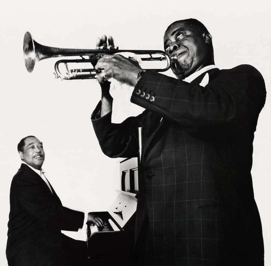 Duke Ellington and Louis Armstrong (1 of 3), New York, 1955,