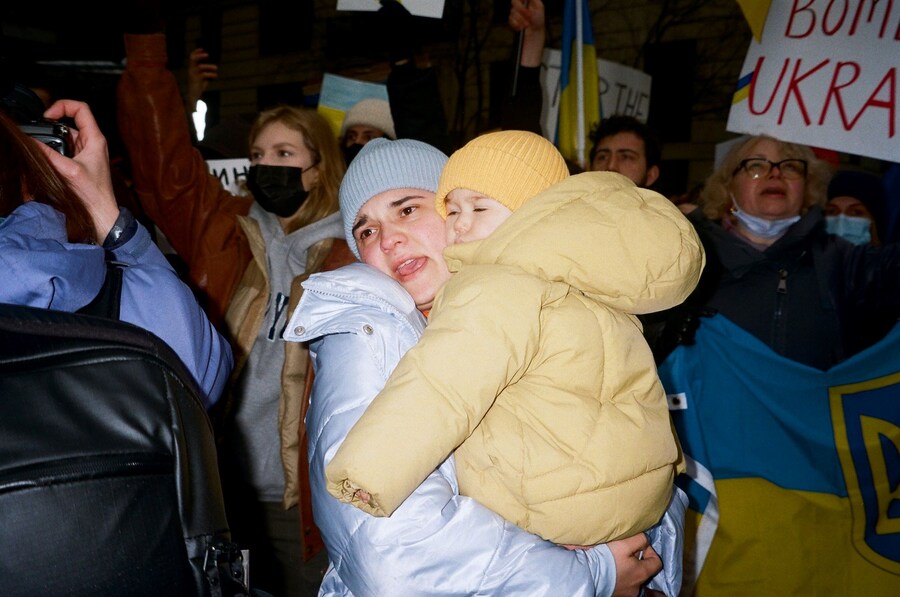 New Yorkers Protest Against The War in Ukraine