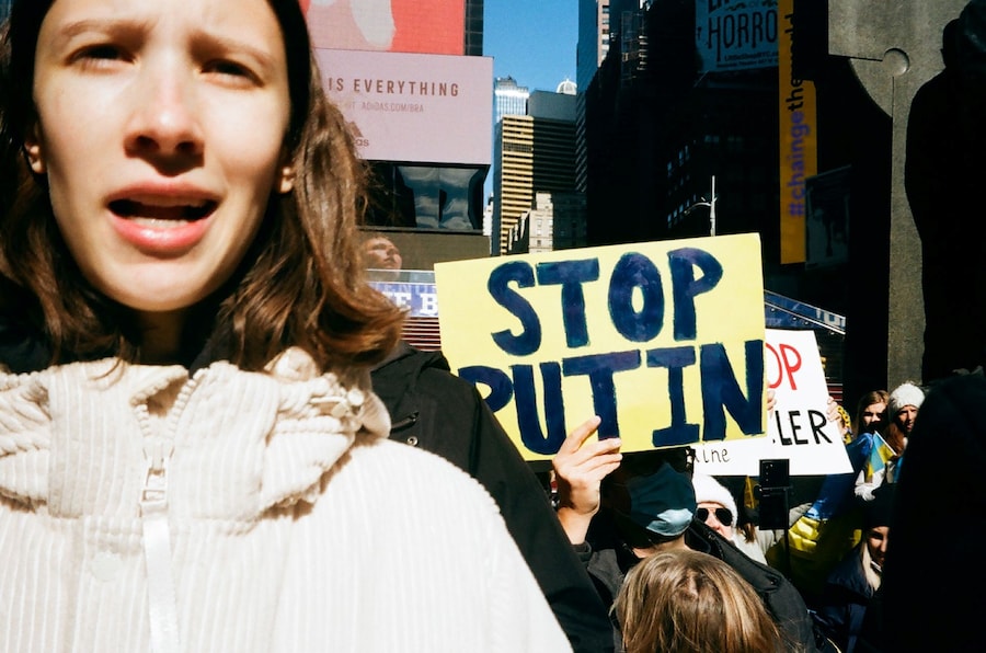 New Yorkers Protest Against The War in Ukraine