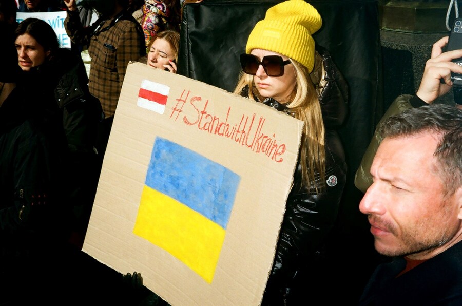 New Yorkers Protest Against The War in Ukraine