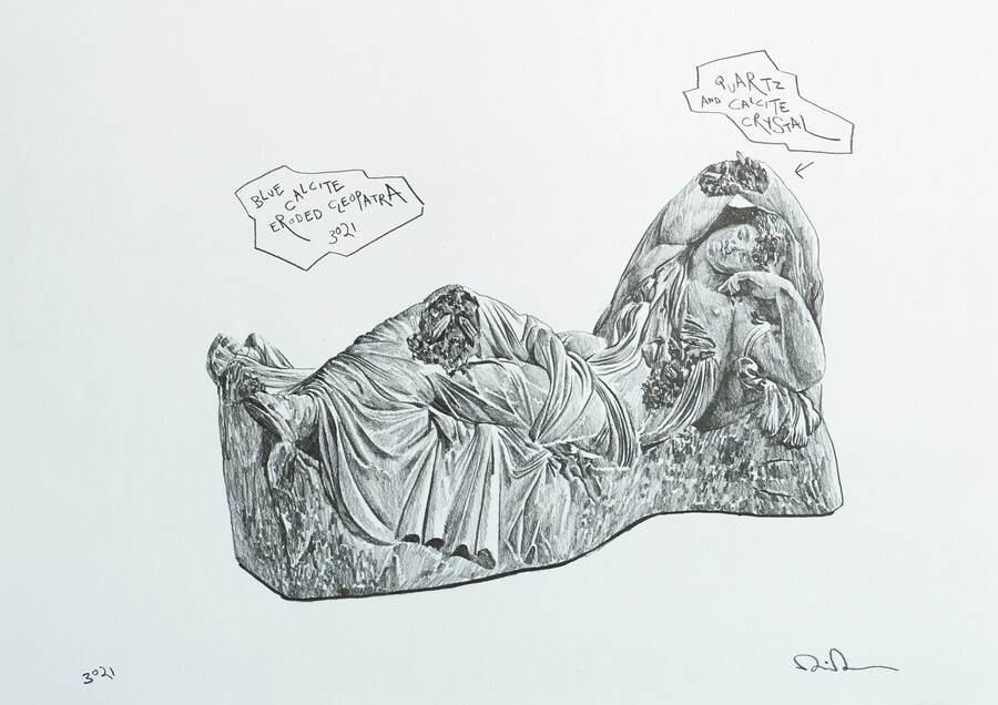 Study for the Eroded Ariadne Sleeping (2021)