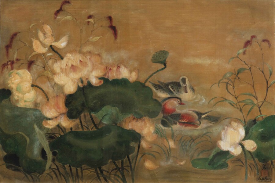 Le Pho (1907 – 2001) Canard et Lotus