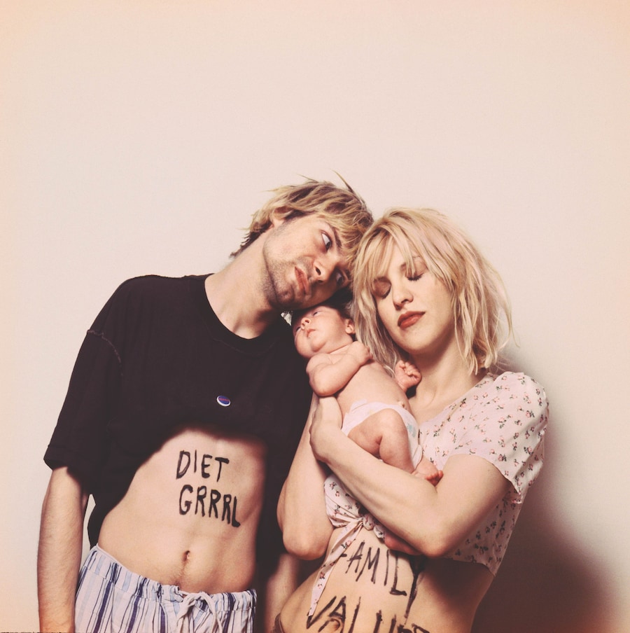 Kurt Cobain, Courtney Love and Frances Bean Guzman Family