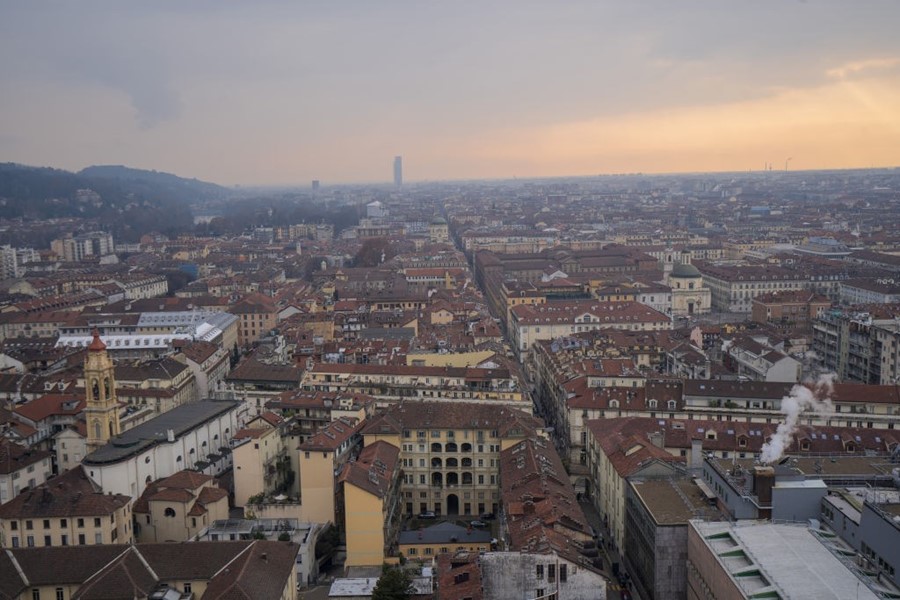 The view from from Mole Antonelliana, Turin, Italy