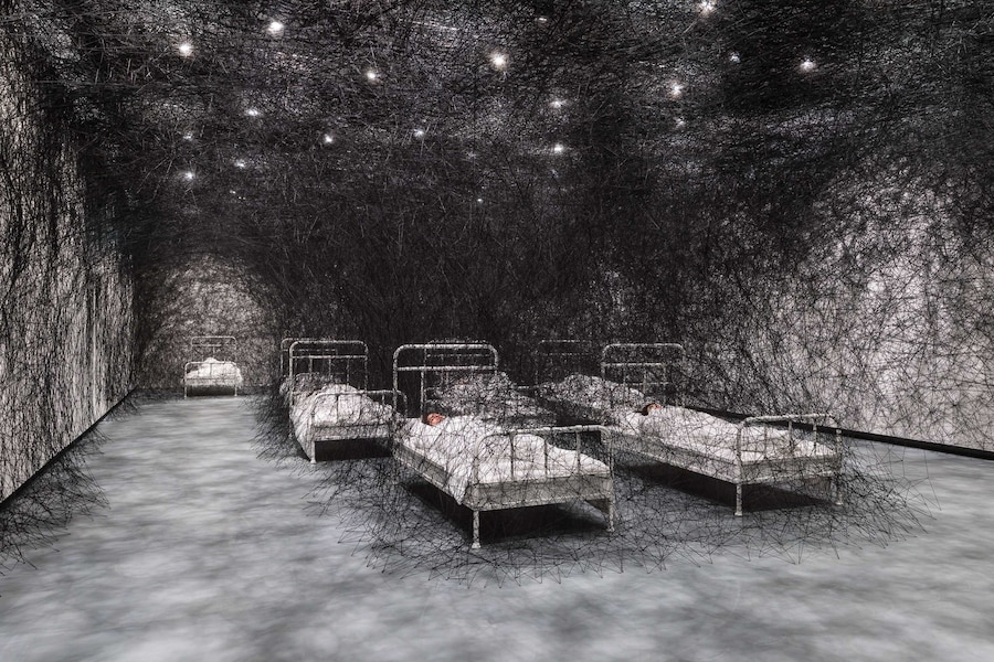Chiharu Shiota, Threads of Life, Hayward Gallery, Southbank