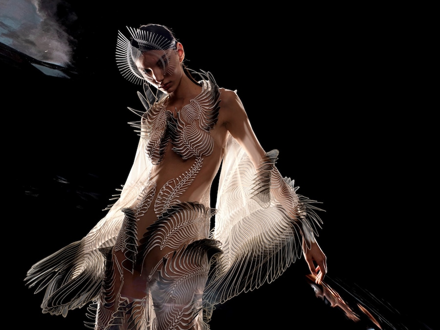 Iris van Herpen. Labyrinthine Kimono Dress, from the Sensory