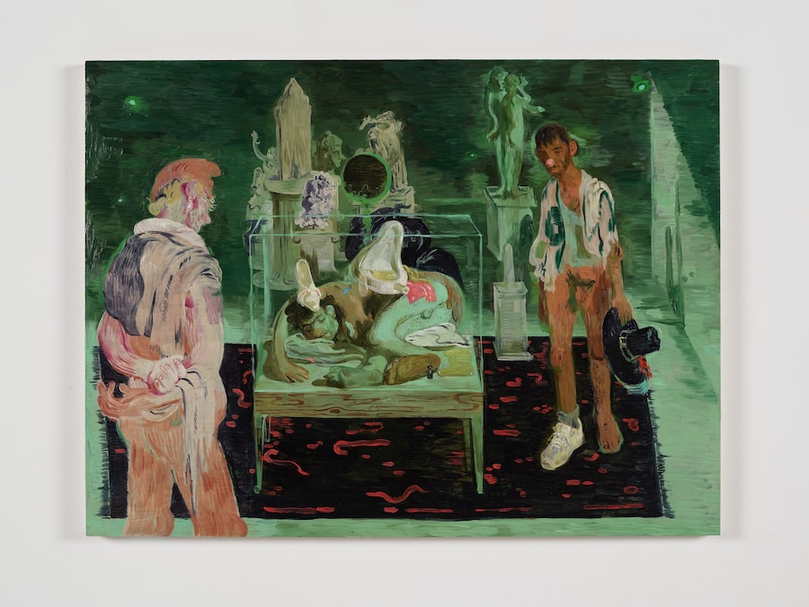 2. Salman Toor, Museum Boys (2021), Oil on panel, 