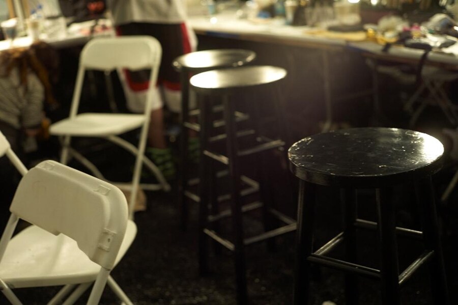 Backstage at Richard Chai