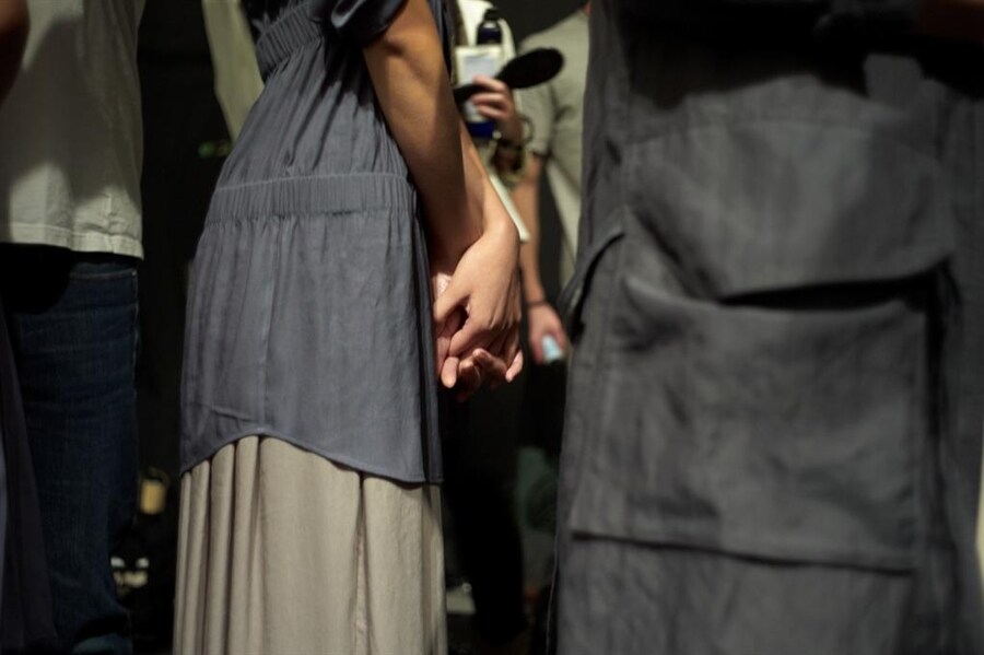 Backstage at Richard Chai