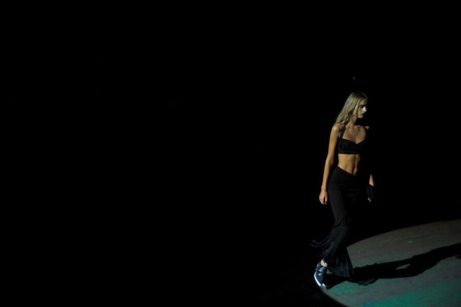 Model on catwalk at Y-3