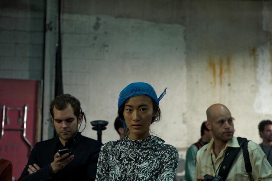 Model backstage at Proenza Schouler