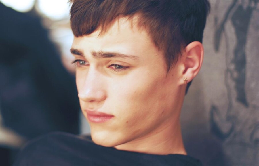 Model backstage at JW Anderson