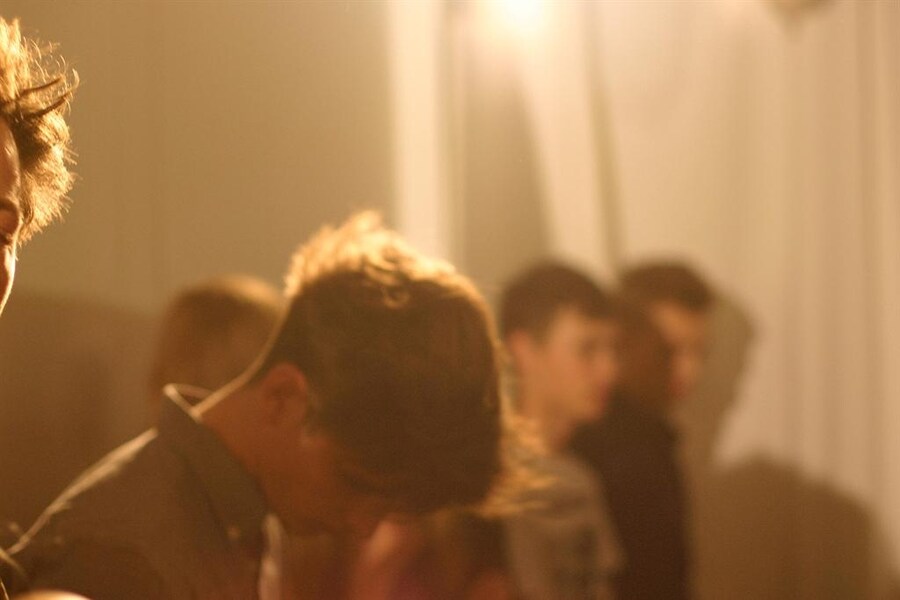 Models backstage at JW Anderson