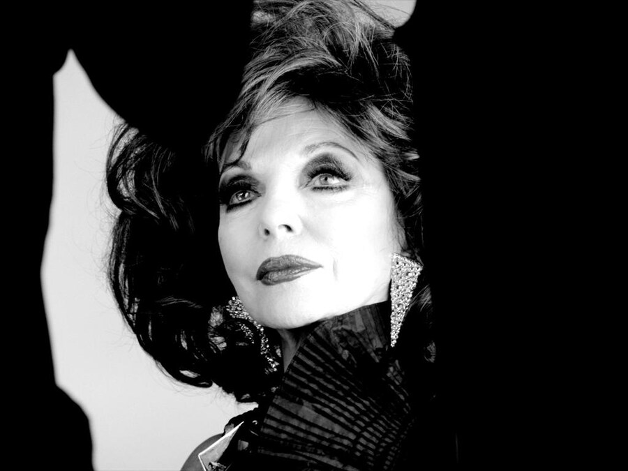 Joan Collins behind the scenes