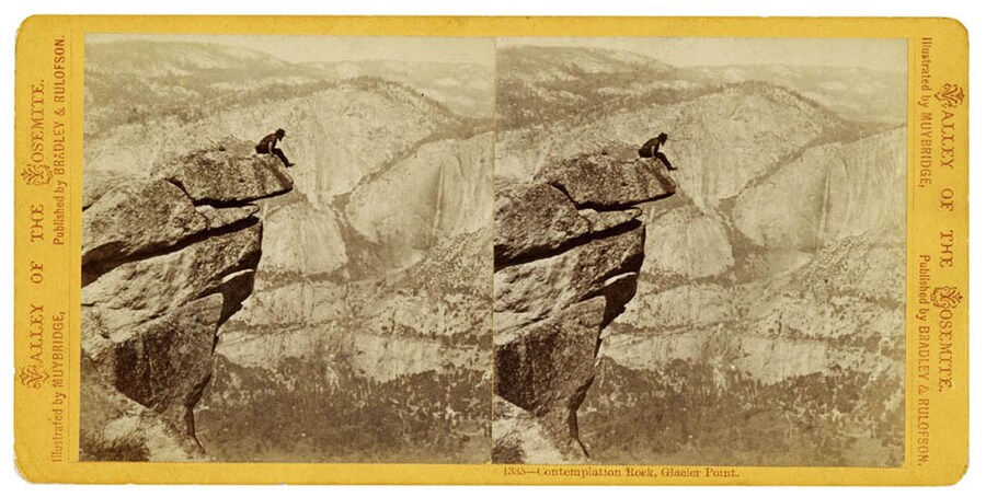 Contemplation Rock, Glacier Point (1385) 1872, Eadweard Muyb