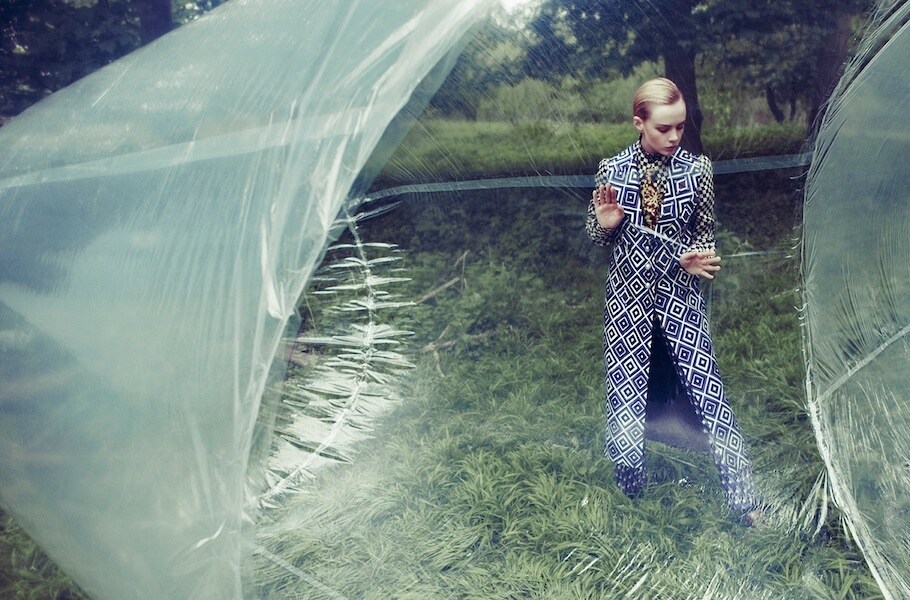 Carey Mulligan wearing Prada and Miu Miu in AnOther Magazine