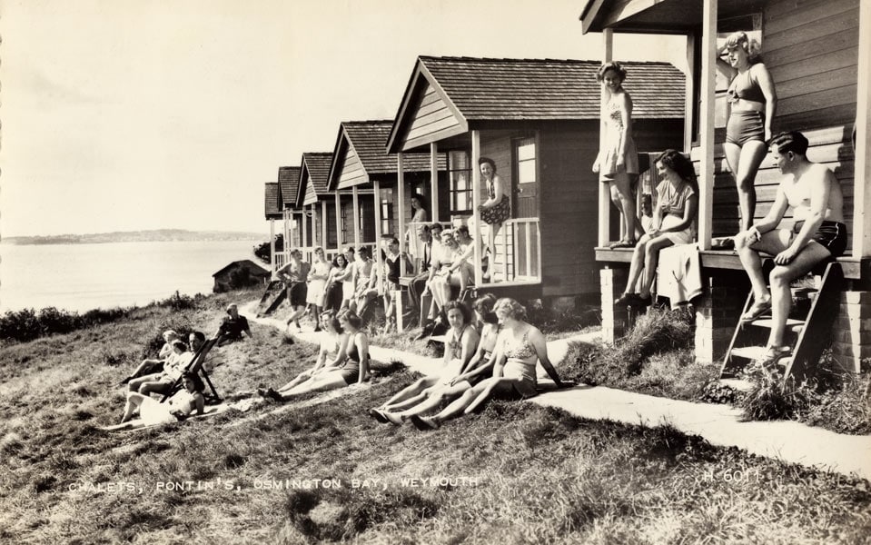 Glamorous holiday-makers at Pontins Holiday Camp, Osmington 