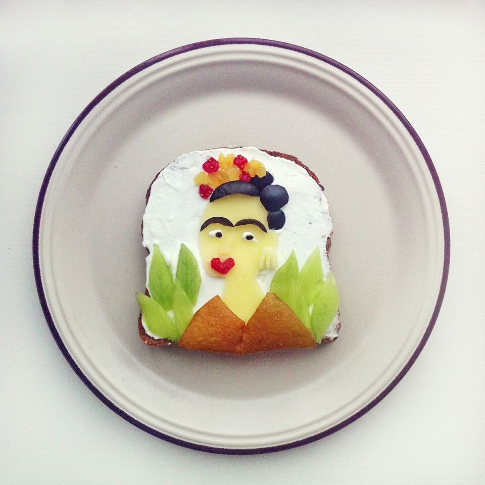 The Art Toast Project: Frida Kahlo, Self Portrait Dedicated 