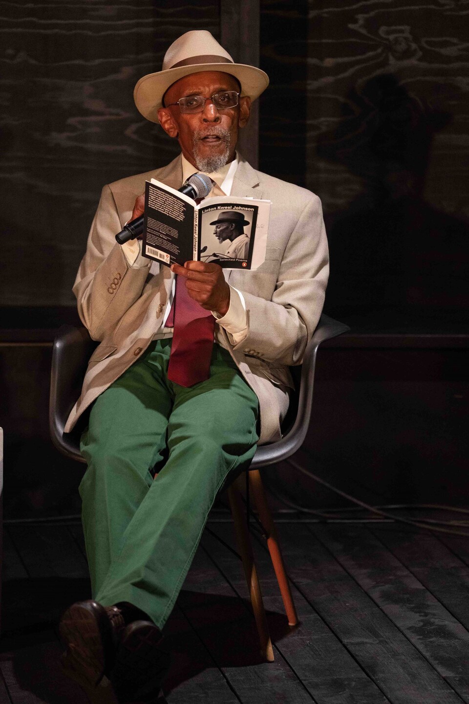 Linton Kwesi Johnson in the Serpentine Pavilion 2022, Black
