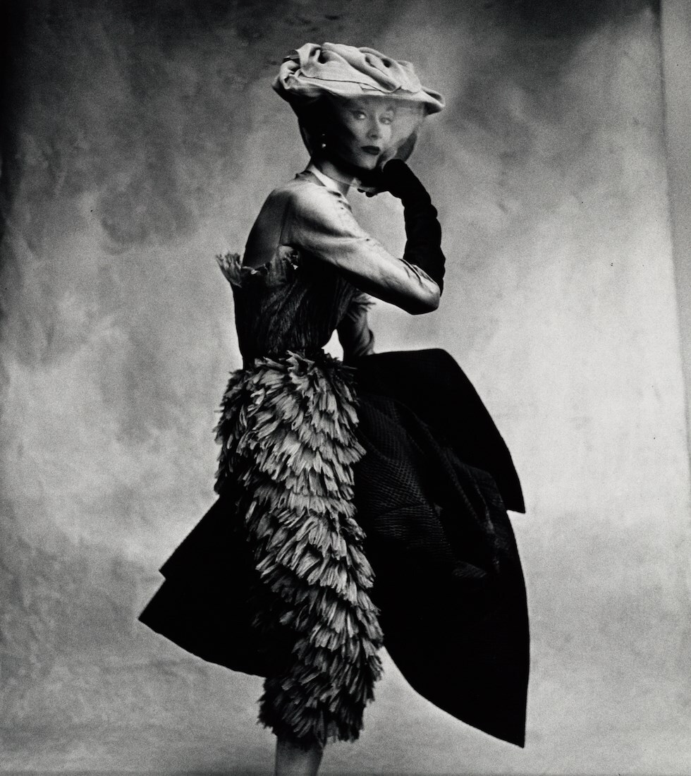 Cocoa-Colored Balenciaga Dress, Paris, 1950, gelatin silver 