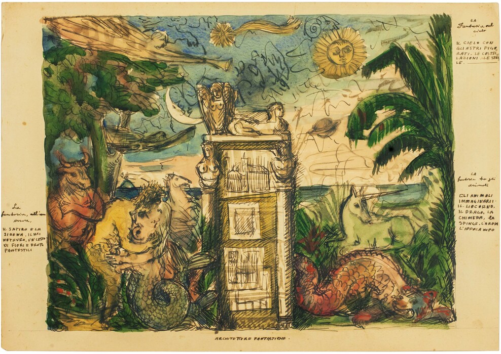 Piero Fornasetti, Architetture Fantastiche, 1950s