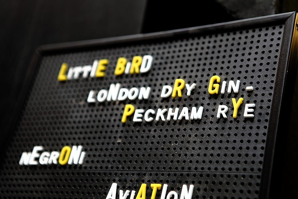 A sign at the Little Bird caf&#233;